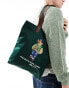 Фото #1 товара Polo Ralph Lauren tote bag with bear logo in green and tan