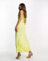 Фото #2 товара AllSaints Bryony Estrella satin midi dress in lime