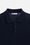 COTTON AND SILK KNIT POLO SHIRT