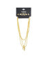 ფოტო #2 პროდუქტის Gold-Tone 3-Row Necklace with Key and Lock Pendants and 3 Pair of Earrings Set