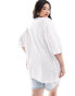 Фото #4 товара Yours oversized boxy t-shirt in white