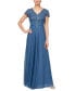 Women's Embellished Short-Sleeve Gown