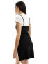 Фото #3 товара Miss Selfridge 2 in 1 bow detail cami dress in black