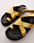 Фото #4 товара Topshop Jaydee strappy sandal with toe loop in gold