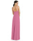 Womens Adjustable Strap Wrap Bodice Maxi Dress with Front Slit