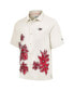 Фото #2 товара Men's Cream Kansas City Chiefs Hibiscus Camp Button-Up Shirt