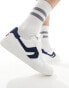 Levi's Swift leather trainer in white with navy backtab 44 - фото #2