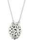 ფოტო #6 პროდუქტის Lab Grown Diamond Sunburst 18" Pendant Necklace (1/2 ct. t.w.) in Sterling Silver