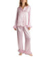 ფოტო #1 პროდუქტის Women's Marabou Feather Satin Pajama Set