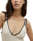 Women's Minou Striped Sleeveless Midi Knit Dress Birch Deta, L - фото #4