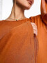 Фото #7 товара NA-KD sheer wide sleeve maxi dress in rust