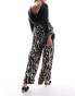 Nobody's Child Melody wide leg trouser in zebra print