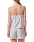 ფოტო #2 პროდუქტის Women's 2-Pc. Striped Cami & Boxer Pajamas Set