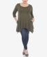 Фото #3 товара Plus Size Makayla Scoop Neck Tunic Top