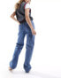 Фото #6 товара Weekday Rowe extra high waist regular fit straight leg jeans in 90s blue