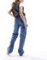 Фото #3 товара Weekday Rowe extra high waist regular fit straight leg jeans in 90s blue