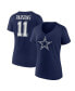 Women's Micah Parsons Navy Dallas Cowboys Player Icon Name and Number V-Neck T-shirt