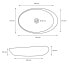 Waschbecken Ovalform 585x375x145 mm Weiß