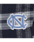 ფოტო #2 პროდუქტის Men's Navy Distressed North Carolina Tar Heels Big and Tall 2-Pack T-shirt and Flannel Pants Set
