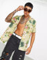 Фото #1 товара ASOS DESIGN relaxed deep revere shirt in Hawaiian print