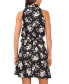 Фото #2 товара Women's Floral Collared Faux Wrap Sleeveless Dress