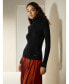 Фото #3 товара Women's Seamless Silk Knit Turtleneck Sweater