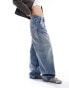 Фото #8 товара ONLY Faye mid rise loose baggy jean in mid wash