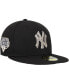 Фото #1 товара Men's Black New York Yankees Chrome Camo Undervisor 59FIFTY Fitted Hat
