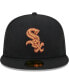 Фото #3 товара Men's Black Chicago White Sox Metallic Pop 59FIFTY Fitted Hat