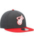 Фото #4 товара Men's Charcoal, Scarlet Miami Heat Two-Tone Color Pack 9FIFTY Snapback Hat