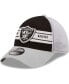 Фото #5 товара Men's Black, Gray Las Vegas Raiders Team Banded 39Thirty Flex Hat
