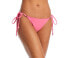 Ramy Brook Womens Paula Side Tie Bikini Bottom Swimwwear Pink size L 303935