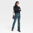 Фото #2 товара Women's High-Rise Vintage Corduroy Bootcut Jeans - Universal Thread Teal Blue 00