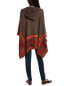 Hannah Rose Southwest Jacquard Wool & Cashmere-Blend Poncho Women's Red O/S