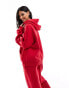 Kaiia studio hoodie co-ord in red