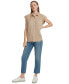 Фото #5 товара Petite Button-Front Cap-Sleeve Shirt