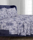 Flannel 200-GSM Floral Printed Extra Deep Pocket Twin XL Sheet Set