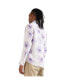 Фото #3 товара Men's EcoLiva White & Lavender Faded Floral Strokes Shirt