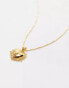 Фото #2 товара Rachel Jackson 22 carat gold plated electric love mini heart necklace with gift box