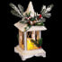 Новогоднее украшение Белый Деревянный Пластик Фонарь 14,5 x 14,5 x 32 cm