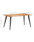 Фото #2 товара Dining Table with Live Edges 63"x31.5"x29.5" Solid Acacia Wood