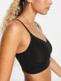 Vero Moda seamless bralet with ruched front in black