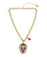 ფოტო #1 პროდუქტის Faux Stone Sugar Skull Pendant Necklace