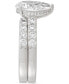 ფოტო #6 პროდუქტის Cubic Zirconia Pear & Round Bridal Set in Sterling Silver