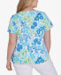 ფოტო #2 პროდუქტის Plus Size Feeling The Lime Short Sleeve Top