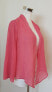 NY Collection Women's Asymmetrical Hem Sheer Cardigan Knit Top Pink PS