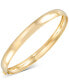 ფოტო #1 პროდუქტის High Polished Round Flexible Bangle Bracelet in 10k Gold