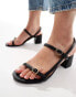 Truffle Collection block heeled sandals in black