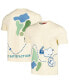 ფოტო #1 პროდუქტის Men's and Women's Cream Peanuts Snoopy Map T-shirt