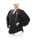 ფოტო #5 პროდუქტის Women's Black Arizona Coyotes Spirit Lace-Up V-Neck Long Sleeve Jersey T-shirt